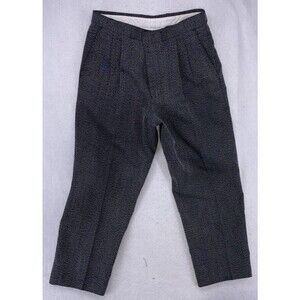 Vintage Rusty Lopez Pleated Trousers Mens 33x27 High Rise Dark Gray Dress Pants
